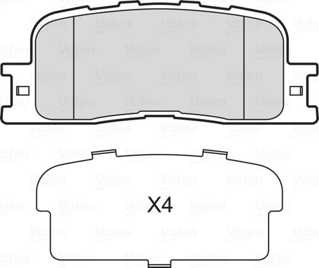 Valeo 601735 - Тормозные колодки, дисковые, комплект unicars.by