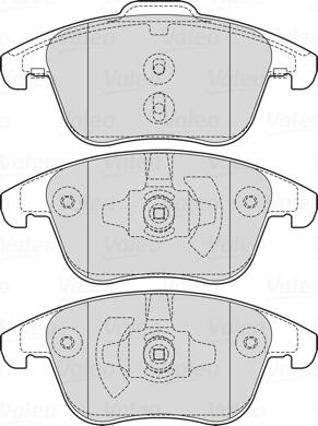 Valeo 601737 - Тормозные колодки, дисковые, комплект unicars.by