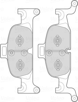 Valeo 601721 - Тормозные колодки, дисковые, комплект unicars.by