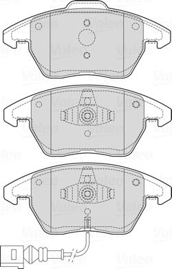 Valeo 601723 - Тормозные колодки, дисковые, комплект unicars.by