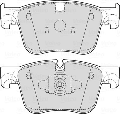 Valeo 601722 - Тормозные колодки, дисковые, комплект unicars.by