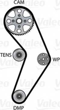 Valeo 614536 - Водяной насос + комплект зубчатого ремня ГРМ unicars.by