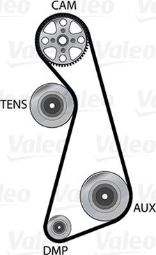 Valeo 614576 - Водяной насос + комплект зубчатого ремня ГРМ unicars.by