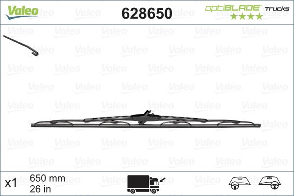 Valeo 628650 - Щетка стеклоочистителя unicars.by