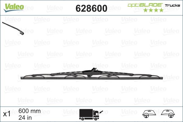 Valeo 628600 - Щетка стеклоочистителя unicars.by