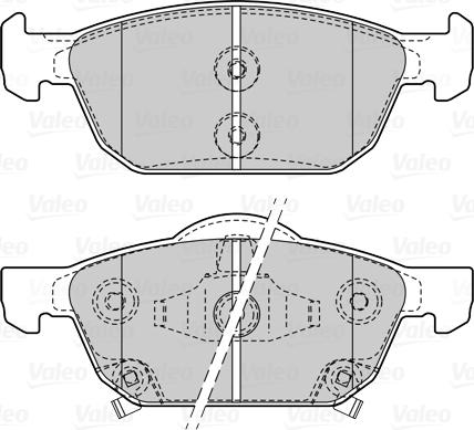 Valeo 670508 - Тормозные колодки, дисковые, комплект unicars.by