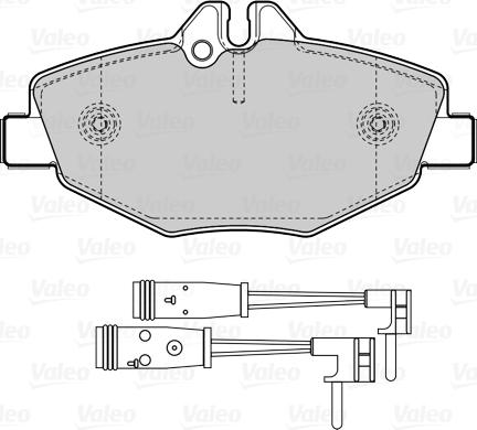 Valeo 670638 - Тормозные колодки, дисковые, комплект unicars.by