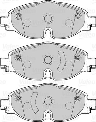 Valeo 670059 - Тормозные колодки, дисковые, комплект unicars.by