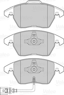 Valeo 670060 - Тормозные колодки, дисковые, комплект unicars.by