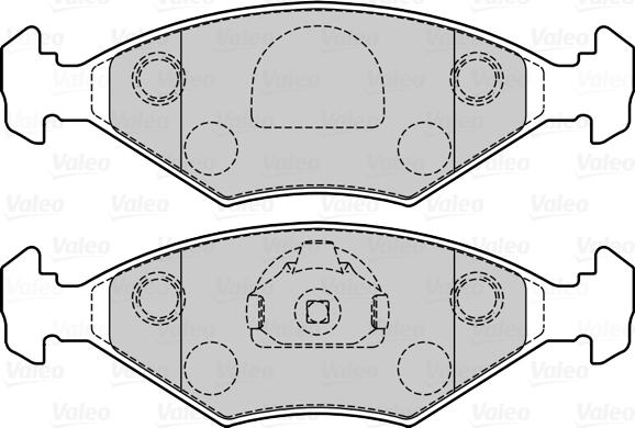 Valeo 670082 - Тормозные колодки, дисковые, комплект unicars.by