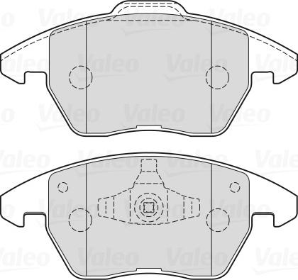 Valeo 670715 - Тормозные колодки, дисковые, комплект unicars.by