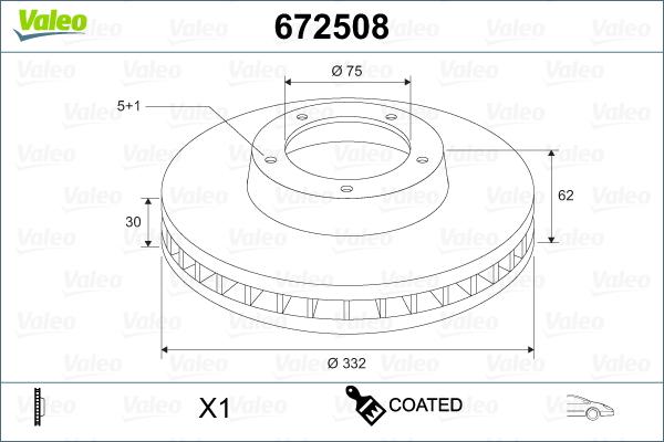 Valeo 672508 - Тормозной диск unicars.by