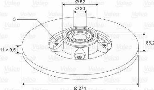 Valeo 197496 - Тормозной диск unicars.by