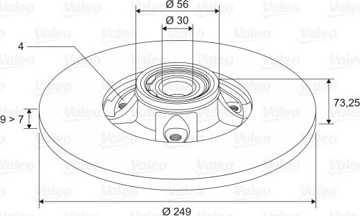 Valeo 197449 - Тормозной диск unicars.by