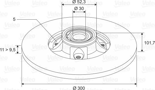 Valeo 197454 - Тормозной диск unicars.by