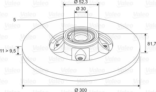 Valeo 197451 - Тормозной диск unicars.by