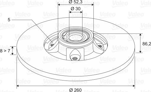 Valeo 197453 - Тормозной диск unicars.by