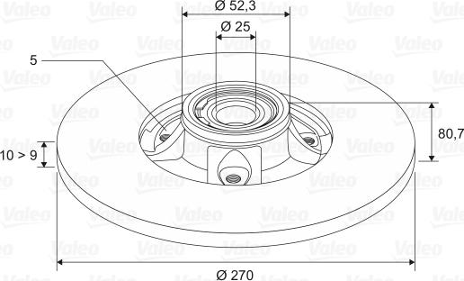 Valeo 197452 - Тормозной диск unicars.by