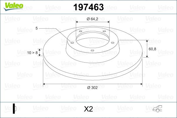 Valeo 197463 - Тормозной диск unicars.by