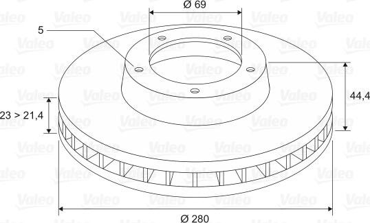 Valeo 197502 - Тормозной диск unicars.by