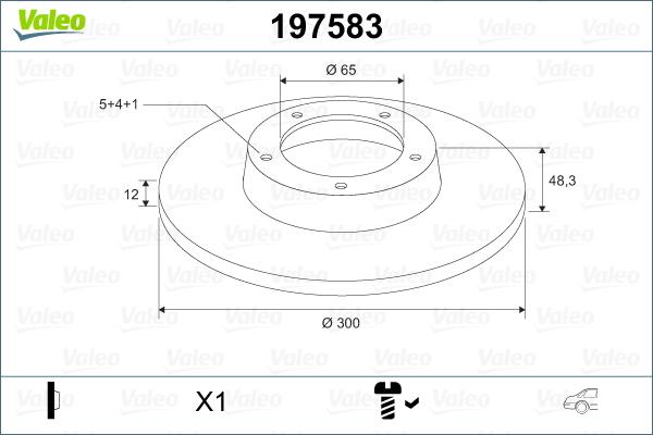 Valeo 197583 - Тормозной диск unicars.by