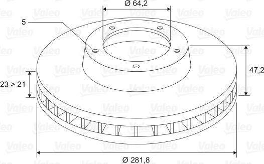 Valeo 197530 - Тормозной диск unicars.by