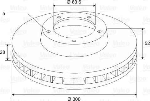 Valeo 197524 - Тормозной диск unicars.by