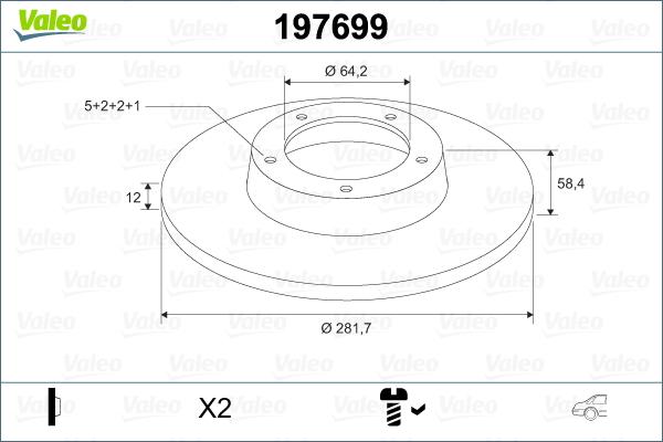 Valeo 197699 - Тормозной диск unicars.by