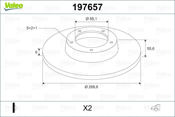 Valeo 197657 - Тормозной диск unicars.by