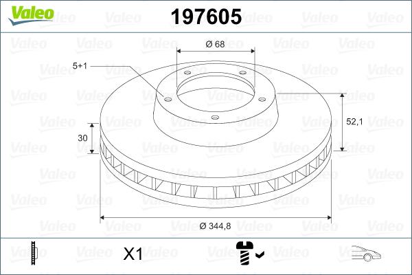 Valeo 197605 - Тормозной диск unicars.by