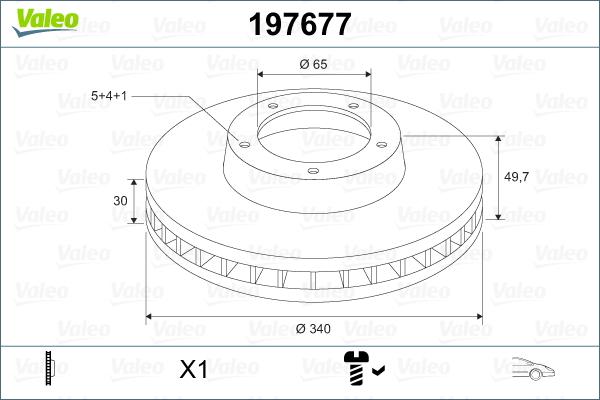 Valeo 197677 - Тормозной диск unicars.by