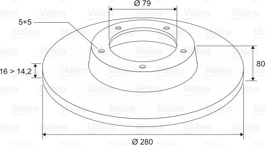 Valeo 197097 - Тормозной диск unicars.by