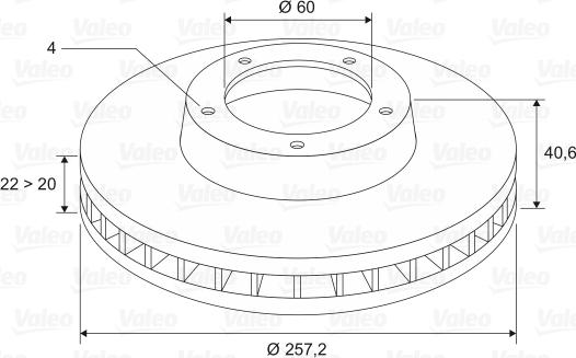 Valeo 297044 - Тормозной диск unicars.by