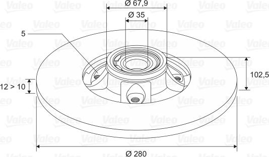 Valeo 197001 - Тормозной диск unicars.by