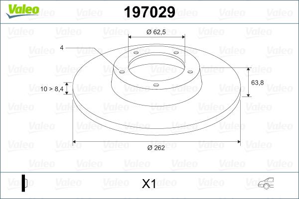 Valeo 197029 - Тормозной диск unicars.by