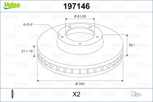 Valeo 197146 - Тормозной диск unicars.by