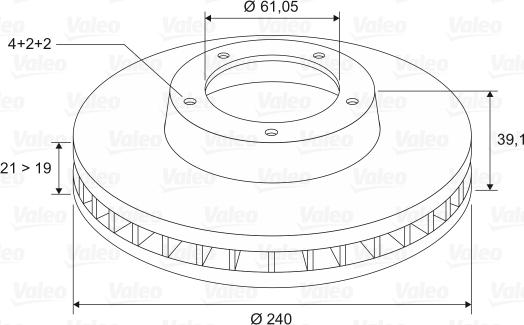 Valeo 197146 - Тормозной диск unicars.by