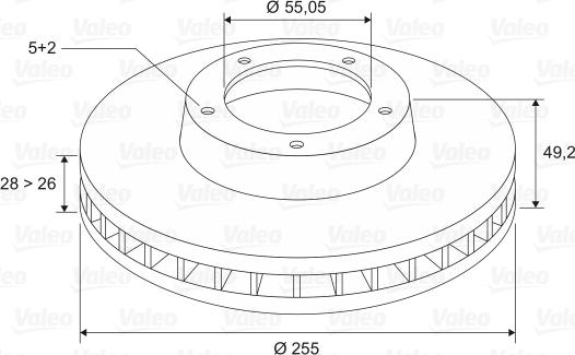 Valeo 197148 - Тормозной диск unicars.by