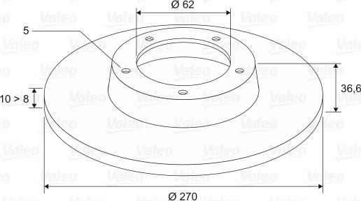 Valeo 197109 - Тормозной диск unicars.by