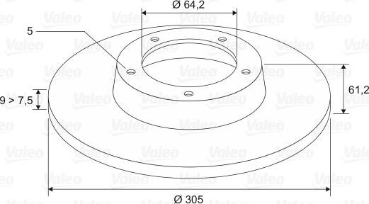 Valeo 197102 - Тормозной диск unicars.by