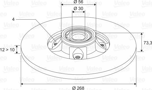 Valeo 197117 - Тормозной диск unicars.by