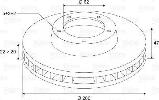 Valeo 197135 - Тормозной диск unicars.by