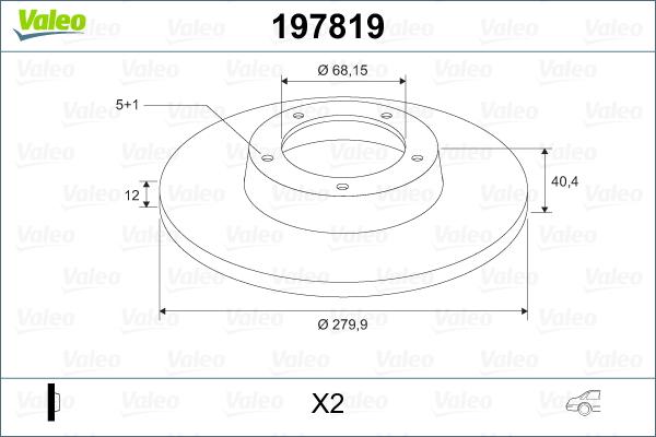 Valeo 197819 - Тормозной диск unicars.by