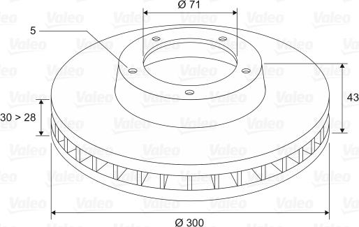 Valeo 197356 - Тормозной диск unicars.by