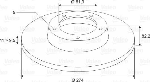 Valeo 197312 - Тормозной диск unicars.by