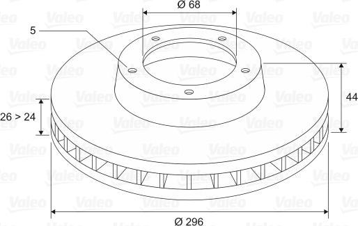 Valeo 197317 - Тормозной диск unicars.by