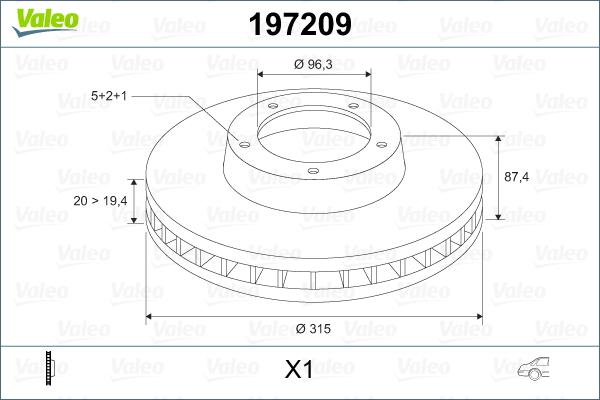 Valeo 197209 - Тормозной диск unicars.by