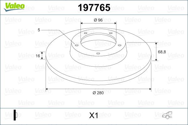 Valeo 197765 - Тормозной диск unicars.by