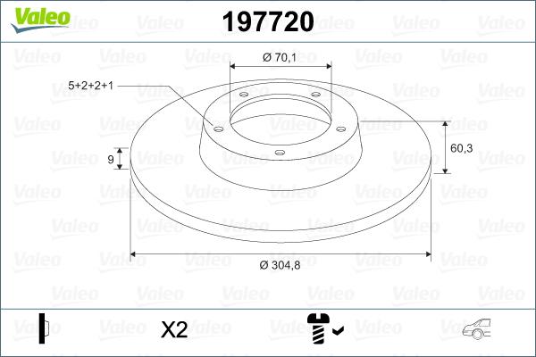 Valeo 197720 - Тормозной диск unicars.by