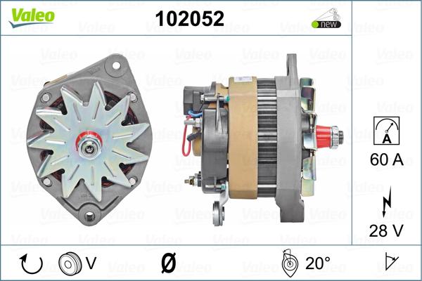 Valeo 102052 - Генератор unicars.by